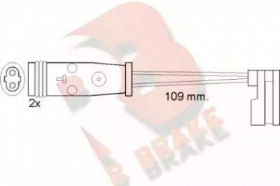 R BRAKE 610483rb -  Сигнализатор, износ тормозных колодок